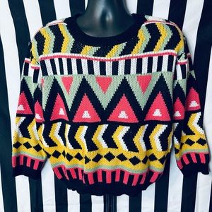 Vintage 80s handmade knit sweater